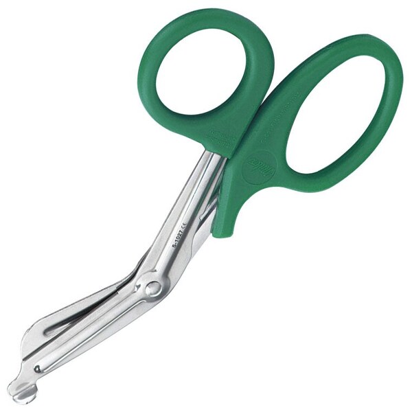 Vantage Universal Bandage And Utility Scissors, 7.5In, Green Handle